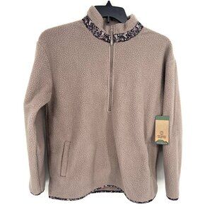 Balance Collection Outdoor Womens 1/2 Zip Ardi Fleece Pullover Size Medium Tan